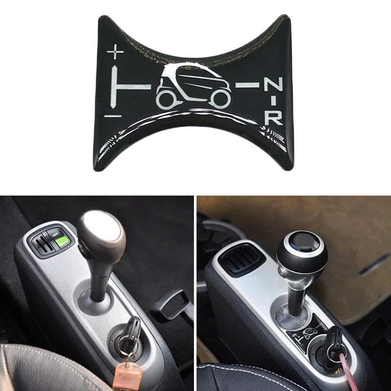 Car Gear Lever Panel Decal Central Control Panel 3D Sticker For BENZ SMART FORTWO 451 BRABUS 2007-2014 Door Handle Cover Sticker