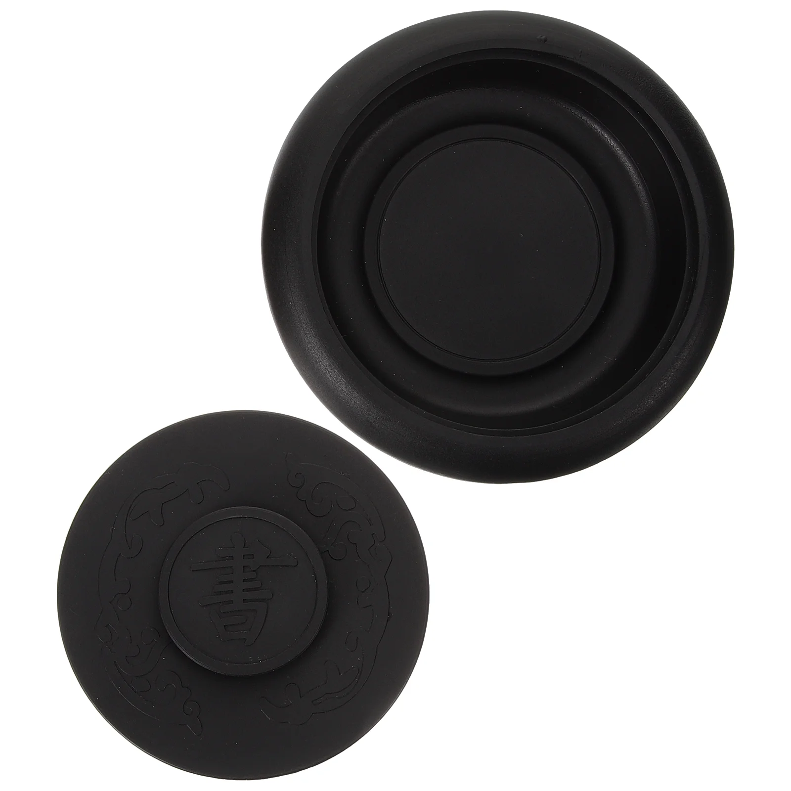 Ancient Horse Inkstone Preserve Guma Grinding Inkslab Calligraphy Lidded Plastic