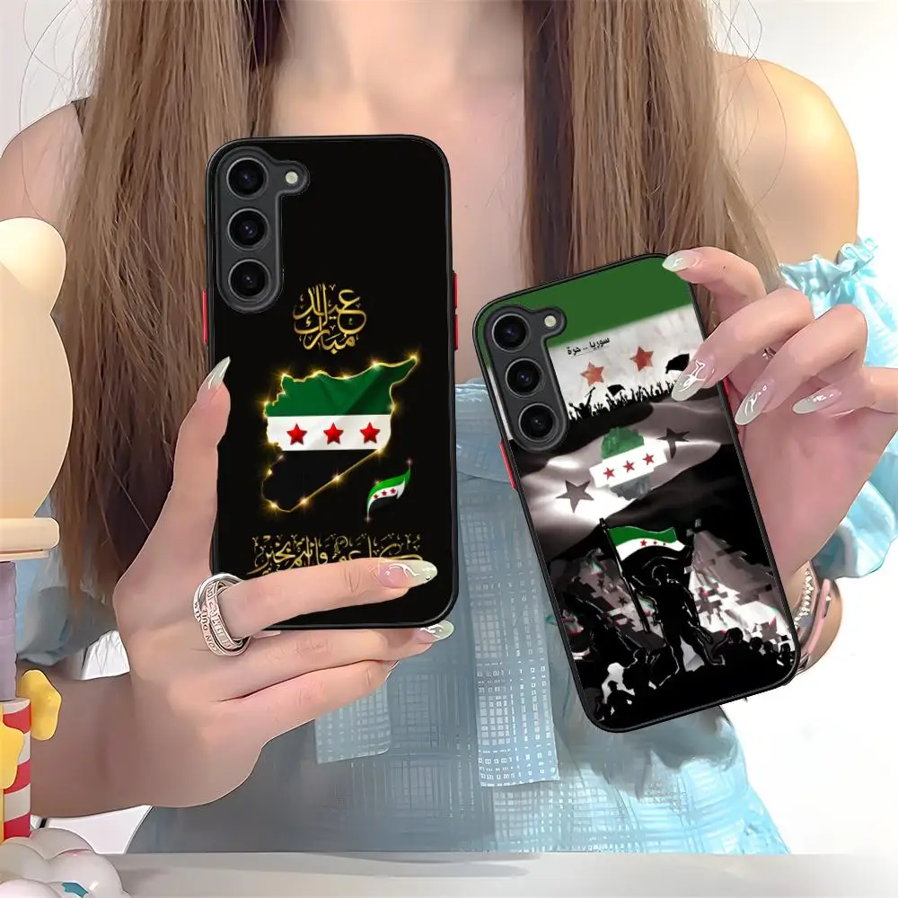 Syria Flag Phone Case for Samsung Galaxy S26 S25 S24 S23 S22 S21 Plus FE Ultra Skin Feel Shockproof Cover