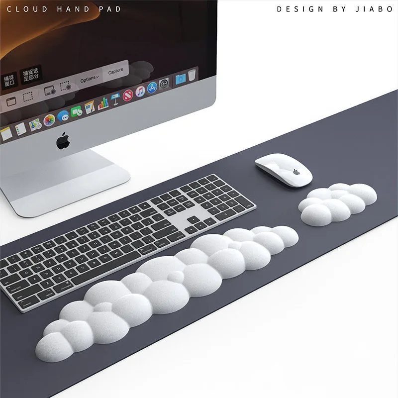 Cloud Shape Wrist Rest Pad Anti-Slip Desk Mat Memory Foam Palm Rest Ergonomic Mouse Pad Typing Wrist Rest Office Accessories