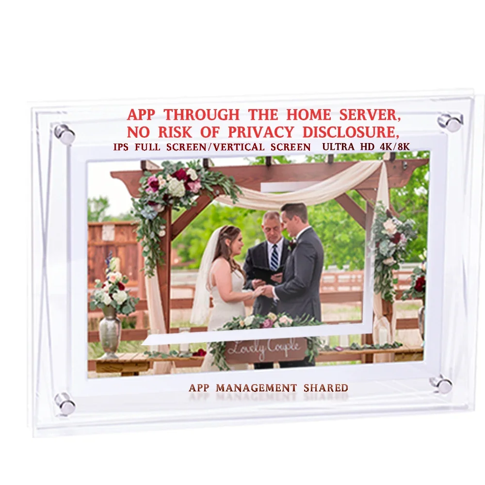 Upgrade WiFi/APP 100% Privacy Protection With Video/Picture/Music Screen And DLAN Screen Projection Video Digital Photo Frame
