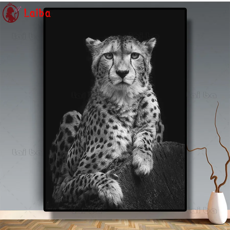 

Diy diamond painting Modern art, leopard, black and white picture rhinestones embroidery diamond mosaic 5d diamond mosaic