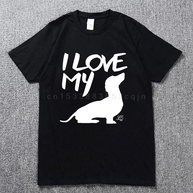 Nuova Moda Estate Nuova Maglietta Normale Da Uomo E Da Donna Dackel - Amo Il Mio Dackel - Teckel - T-Shirt Bassotto-image