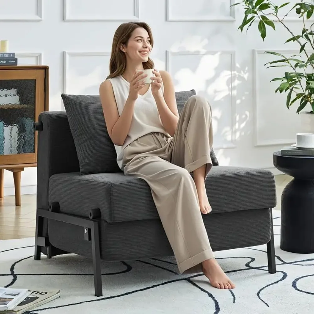 كرسي سرير أريكة قابل للتحويل - نوم حديث 3 في 1 لغرفة المعيشة وغرفة النوم ومساحات الضيوف #3