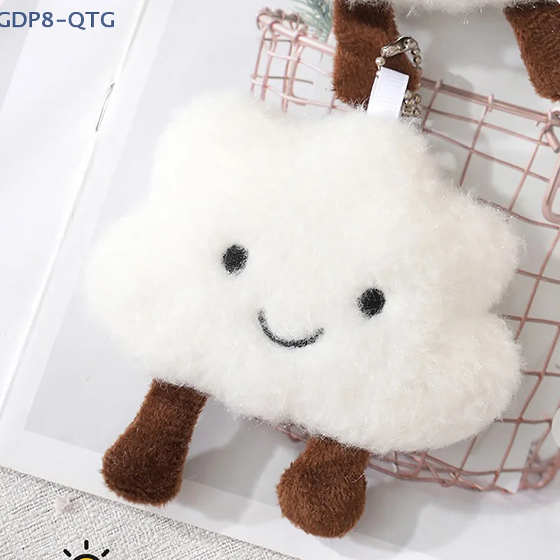 

ГОРЯЧИЙ! Мультяшный милый белый облако, плюшевый брелок, кулон, каваи, подвески для ключей, мягкие куклы, игрушки, подарок для девочек, рюкзак, аксессуары, украшение
