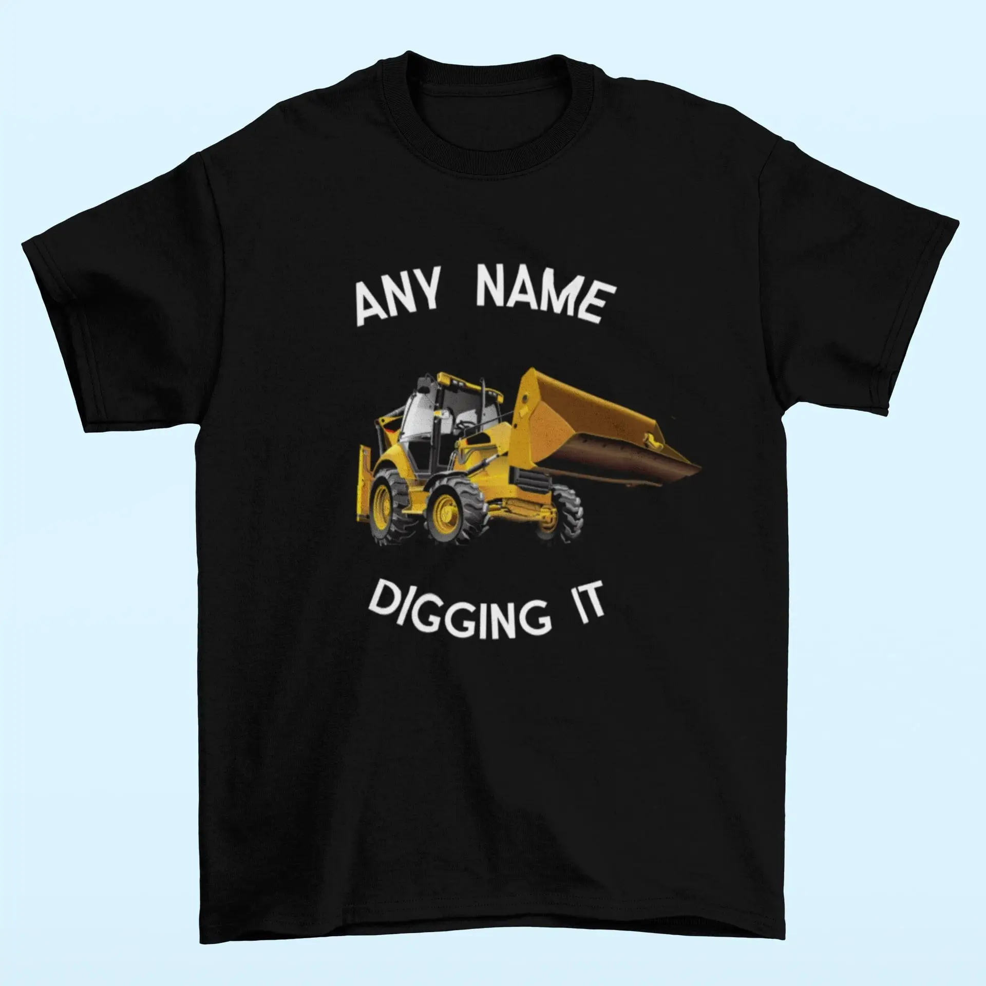 PERSONALISED BOYS Digger T Shirt Your Name Digging It with dump truck graphic custom gift idea for kids