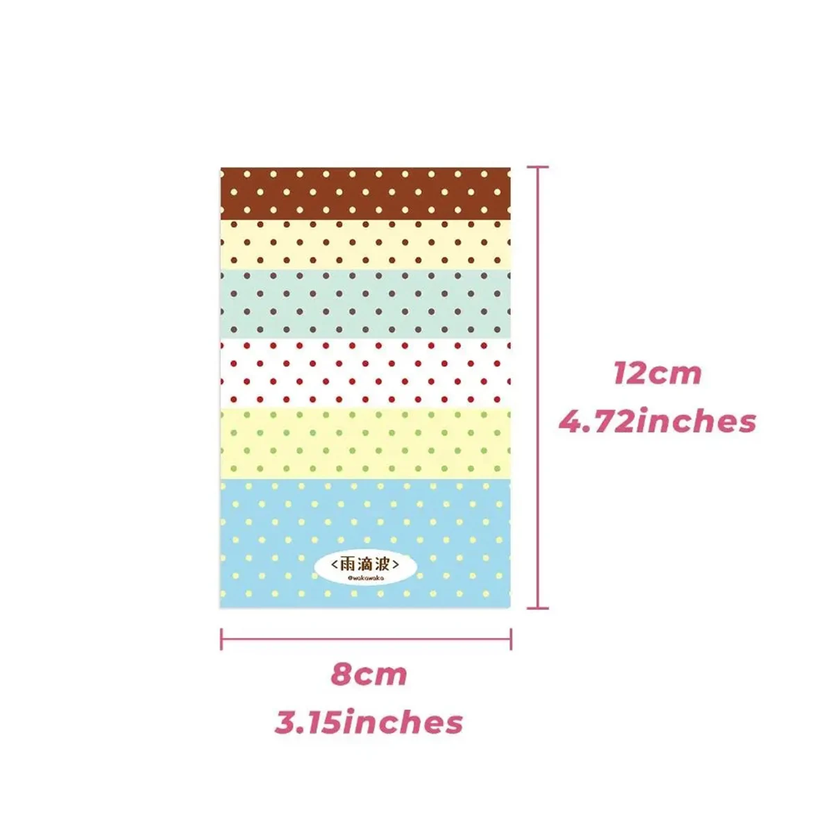 100 Blatt A7 Polka Dot Notizbuch, doppelseitig, zerreißbar, Scrapbook-Aufkleber, DIY, Tagebuch, Lernmaterialien, Hintergrundpapier – Detail 1