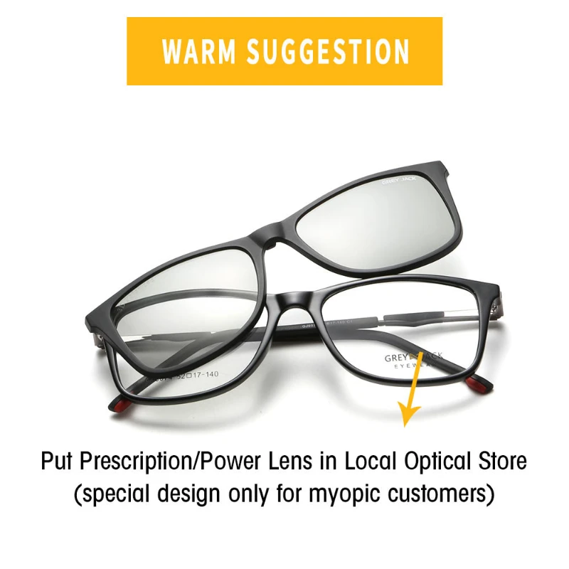 BEMORE Square Acetate Clip on Prescription Eyewear Men Polarized UV400 Magnetic Sun Glasses Optical Medical Eyeglasses