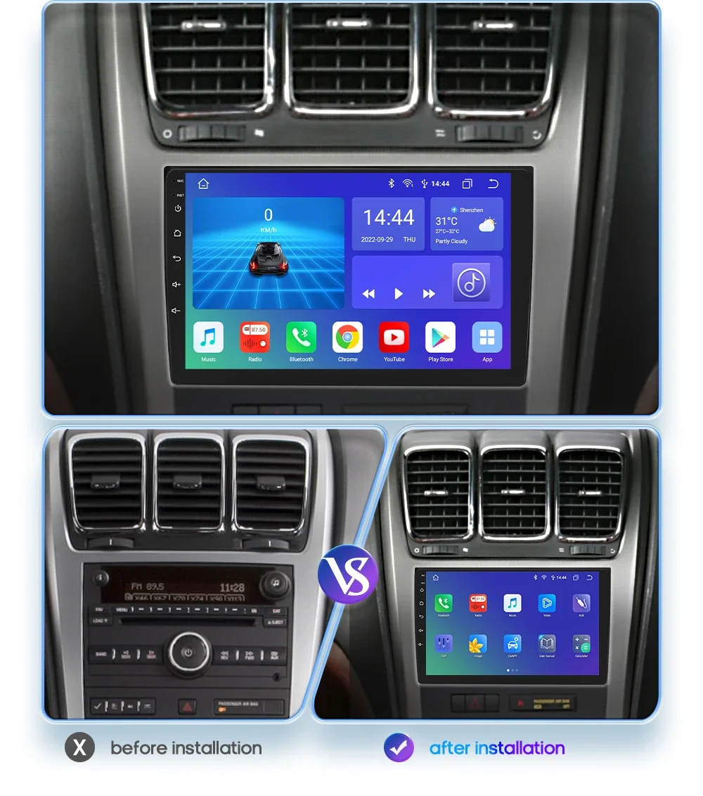 Carplay Android Auto Car Radio for GMC Chevrolet Buick Yukon Tahoe Suburban Sierra Acadia car intelligent systems autoradio 7862