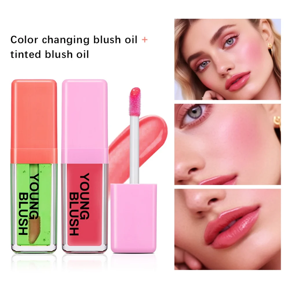 Color Changing Liquid Blush Oil Temperature Blusher Gloss Long Lasting Tinted Cheek Rouge Makeup Cosmetics Beauty