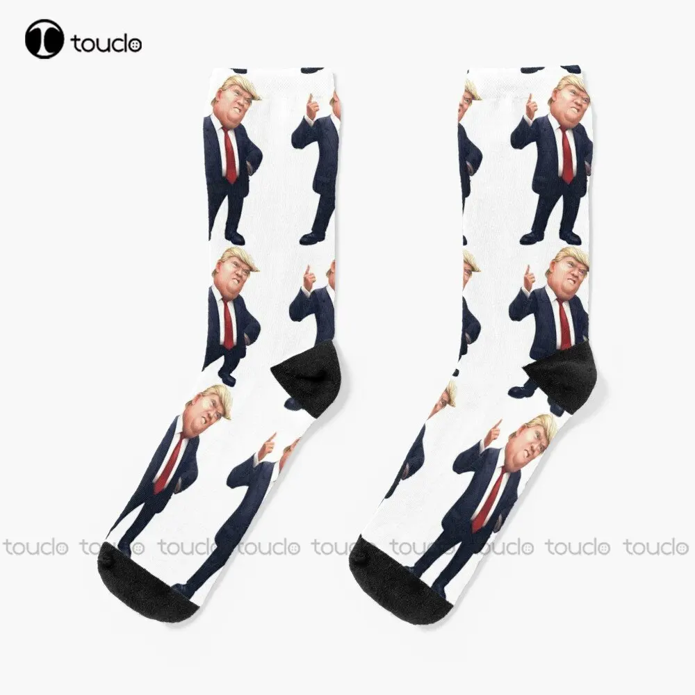 King Ultra Maga Trump Socks Black Long Socks Personalized Custom Unisex Adult Teen Youth Socks Custom Gift New Popular Casual