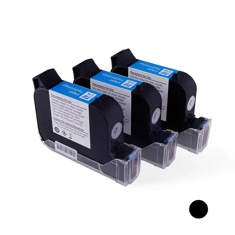 Top 3BK704S+ 42ml Original Black Solvent Fast Dry Ink 12.7mm Inkjet Printer Ink Cartridge