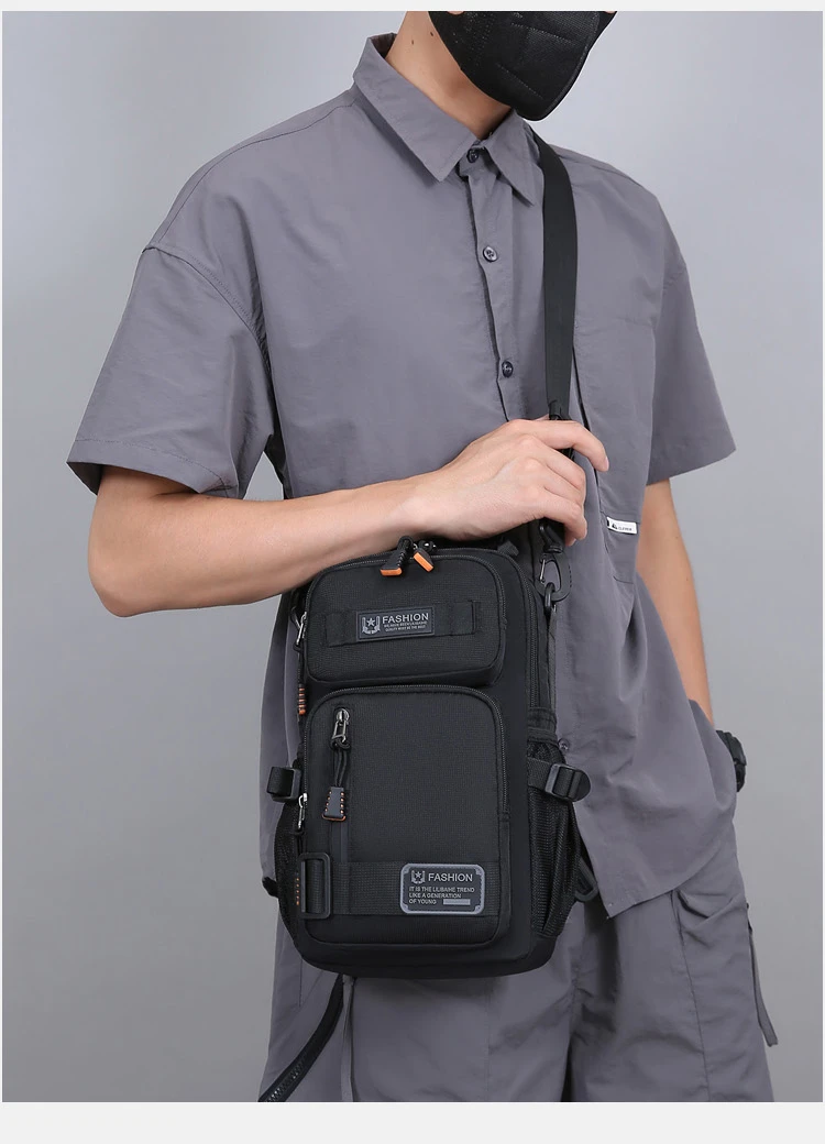 Mode männer Taille Packs Brust Tasche Hohe Qualität Oxford Umhängetaschen Für Männer Mode Lässig Männer Tasche Handtasche Männlichen Brust pack – Detail 23