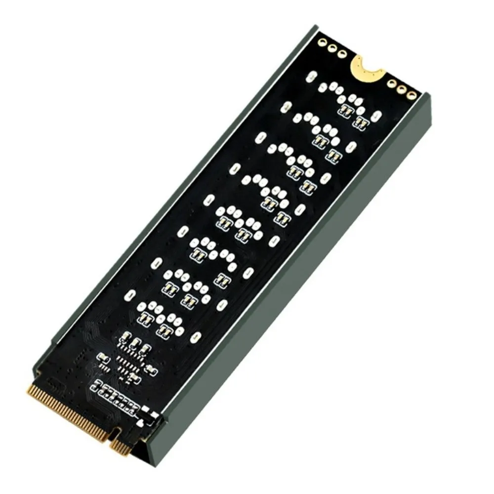 Durable 8 Port SATA Expansion Card PCIe 3.0 x2 ASM1166 Chip PCIe SATA Converter 16Gbps Interface NGFF SATA Adapter Data Storage
