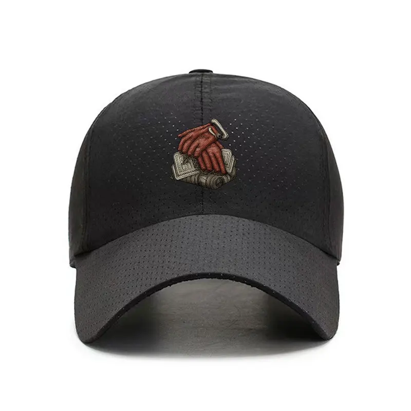 Money Counting Hands Quick Dry Baseball Cap Breathable Adjustable Outdoor Sports Sun Hat