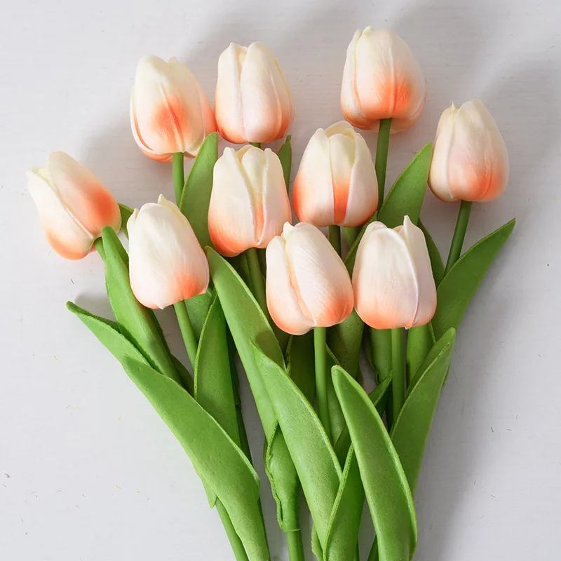 1 Pcs Fake White Tulips Silk Tulip Artificial Flowers Tulips For Home Decoration Lot Artificial Flowers Tulip Bouquets
