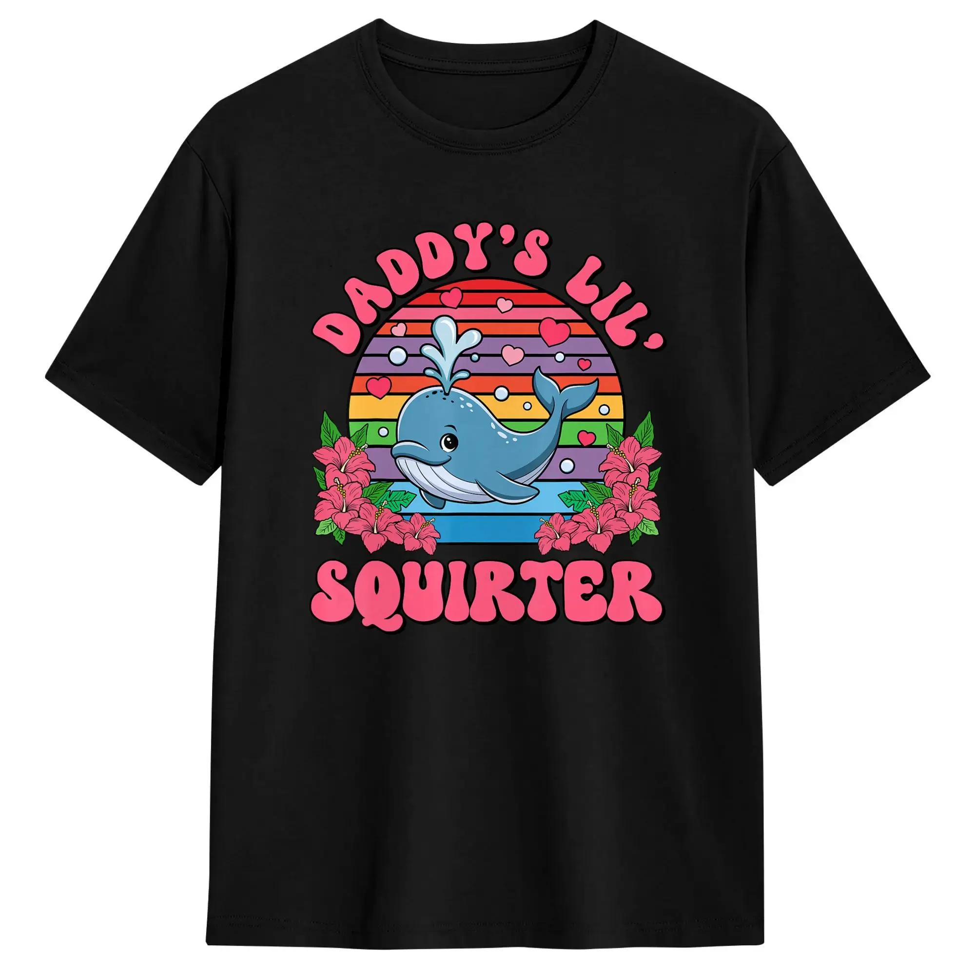 Inappropriate Funny Daddy's Lil Squirter Embarrassing Cotton T-Shirt For Man Beach  Aesthetic T Shirts Harajuku Tee Shirt