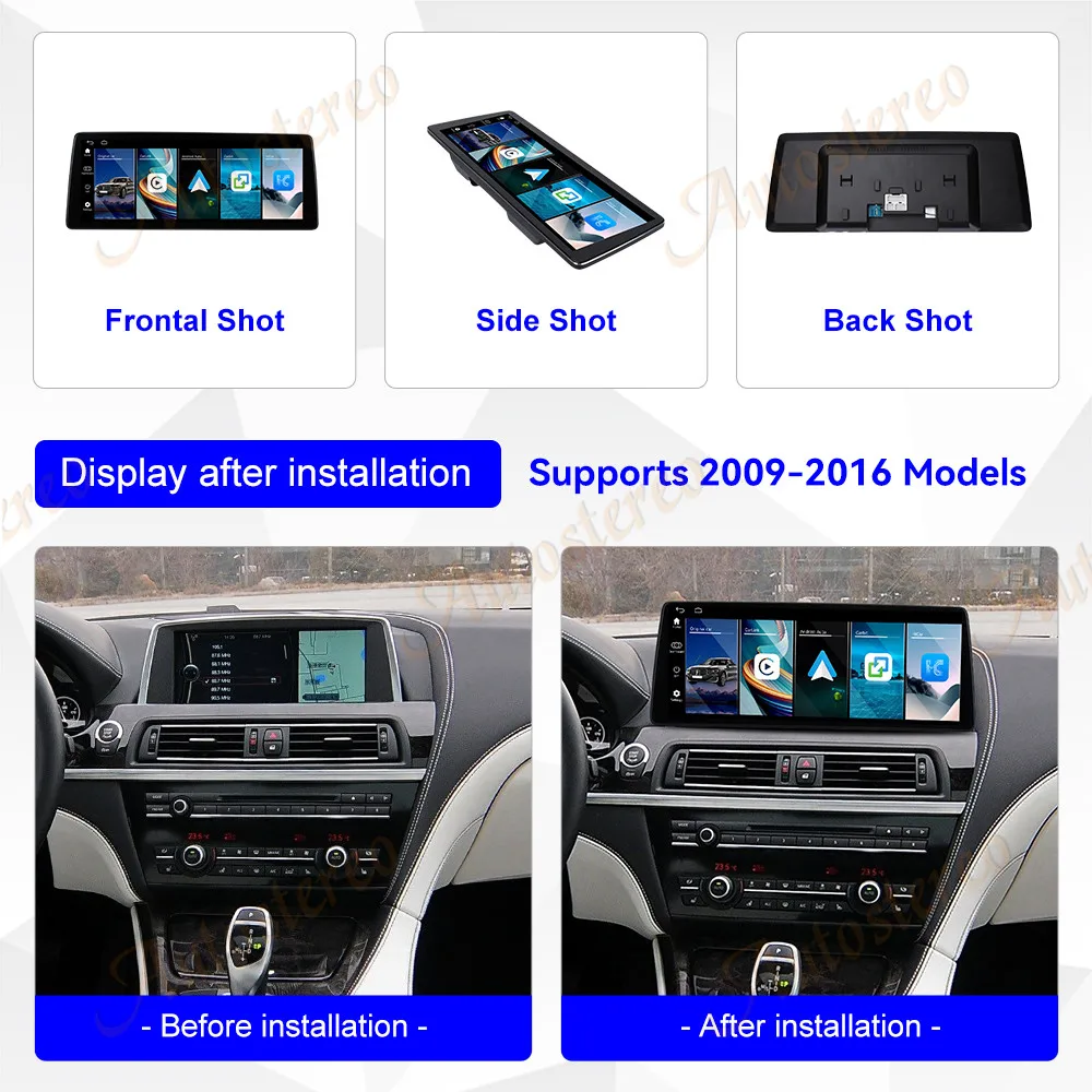 Linux 12.9''Car Radio Screen For BMW 6 Series 2009-2012 CIC 2013-2016 NBT Wireless Carplay Unit HD Touch Screen Car Accessories