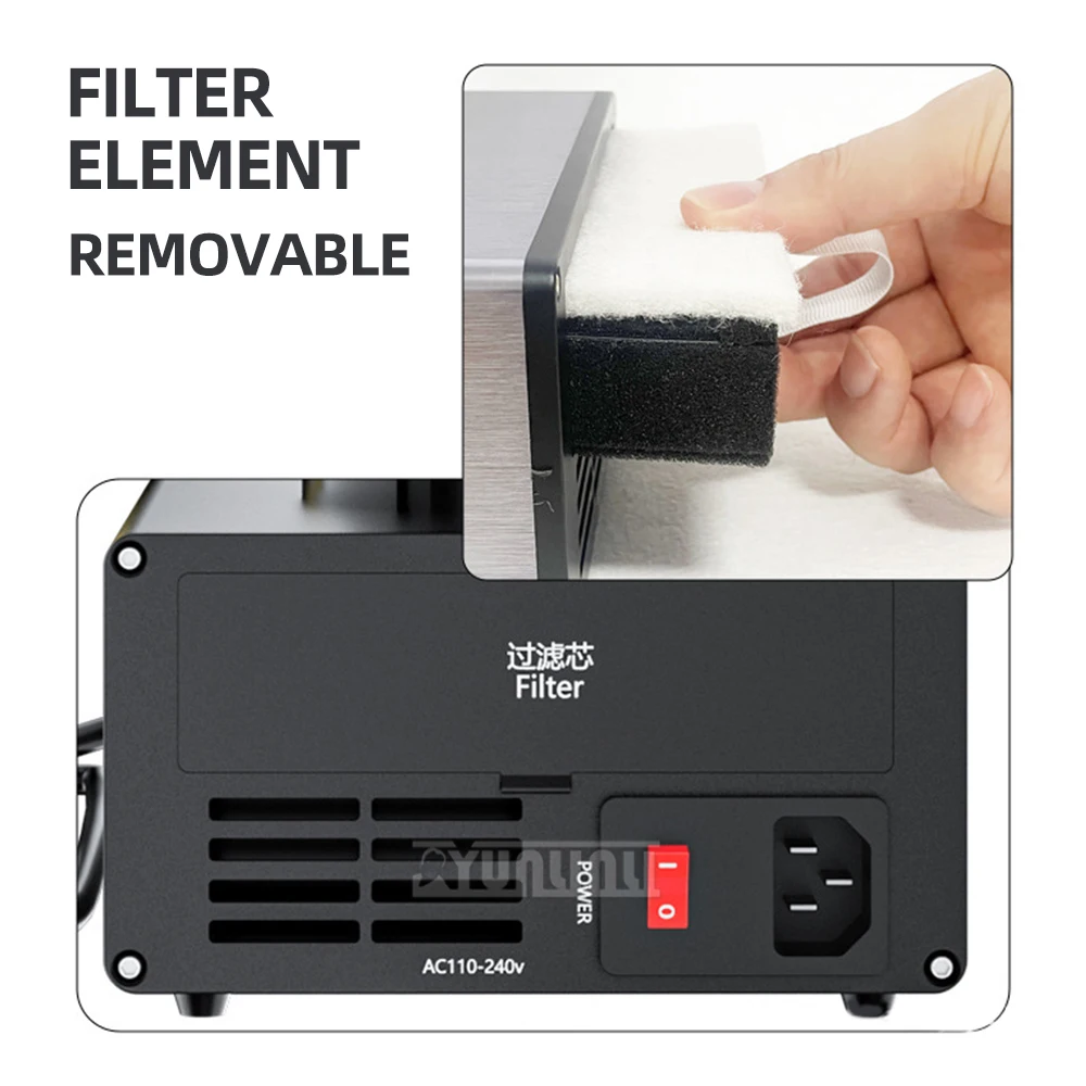 Multi-Functionalสูบบุหรี่อุณหภูมิคงที่Hot Air Gunหัวแร้งสําหรับการบํารุงรักษาเมนบอร์ดFast Temperature Rise