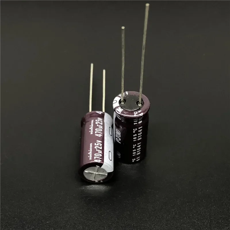 10pcs/100pcs 470uF 25V NICHICON PJ Series 10x20mm 25V470uF Low Impedance Long Life Aluminum Electrolytic capacitor