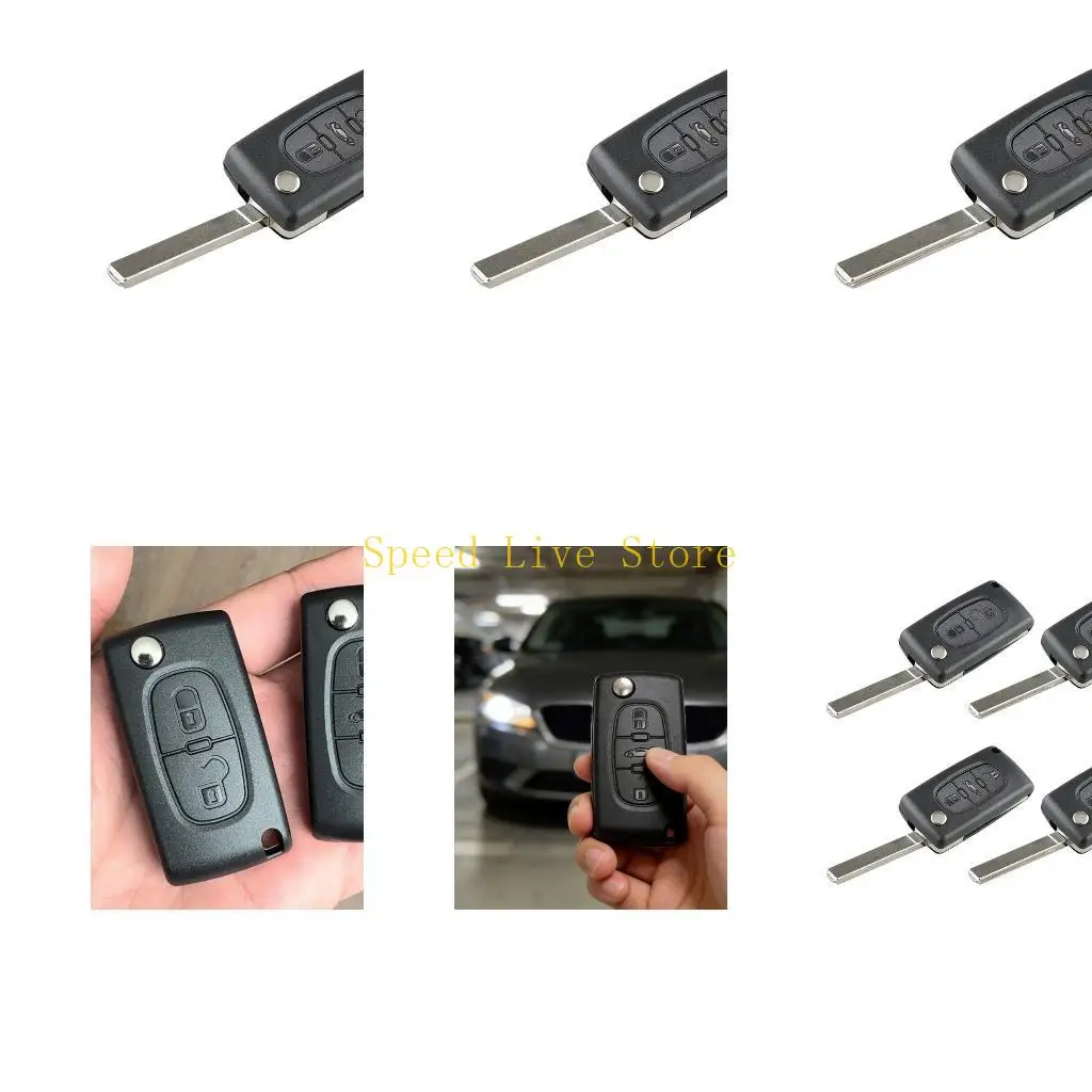 

547C Vehicle Remote Control Cover Plastic Construction Easy Replacement Case