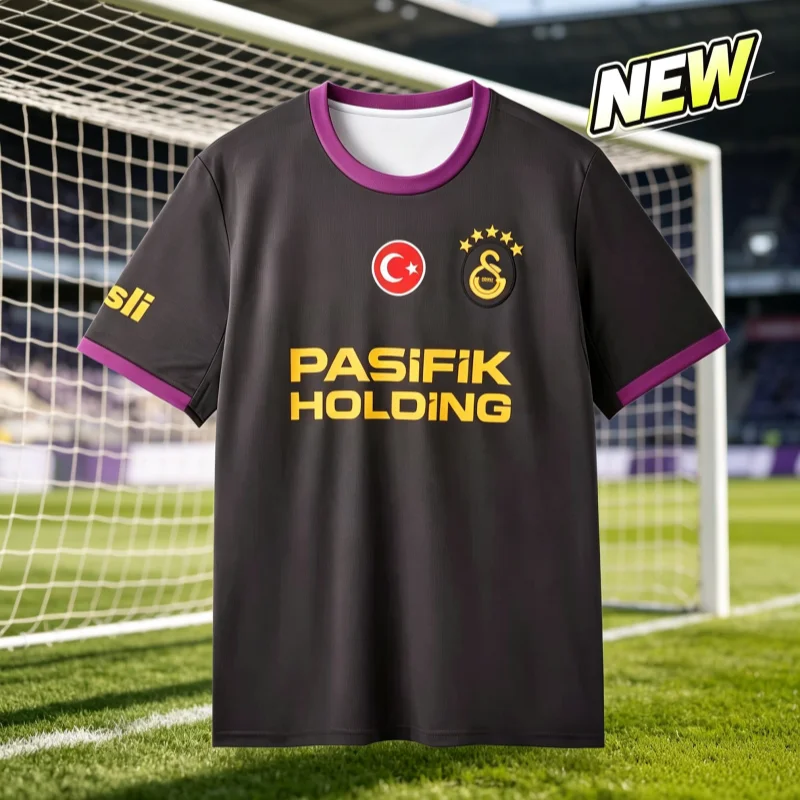 2026-27 Galatasaray Football Jerseys Men 3D Print Sports T Shirts Training Breathable Quick Drying Sweatshirt Family Kids Tees