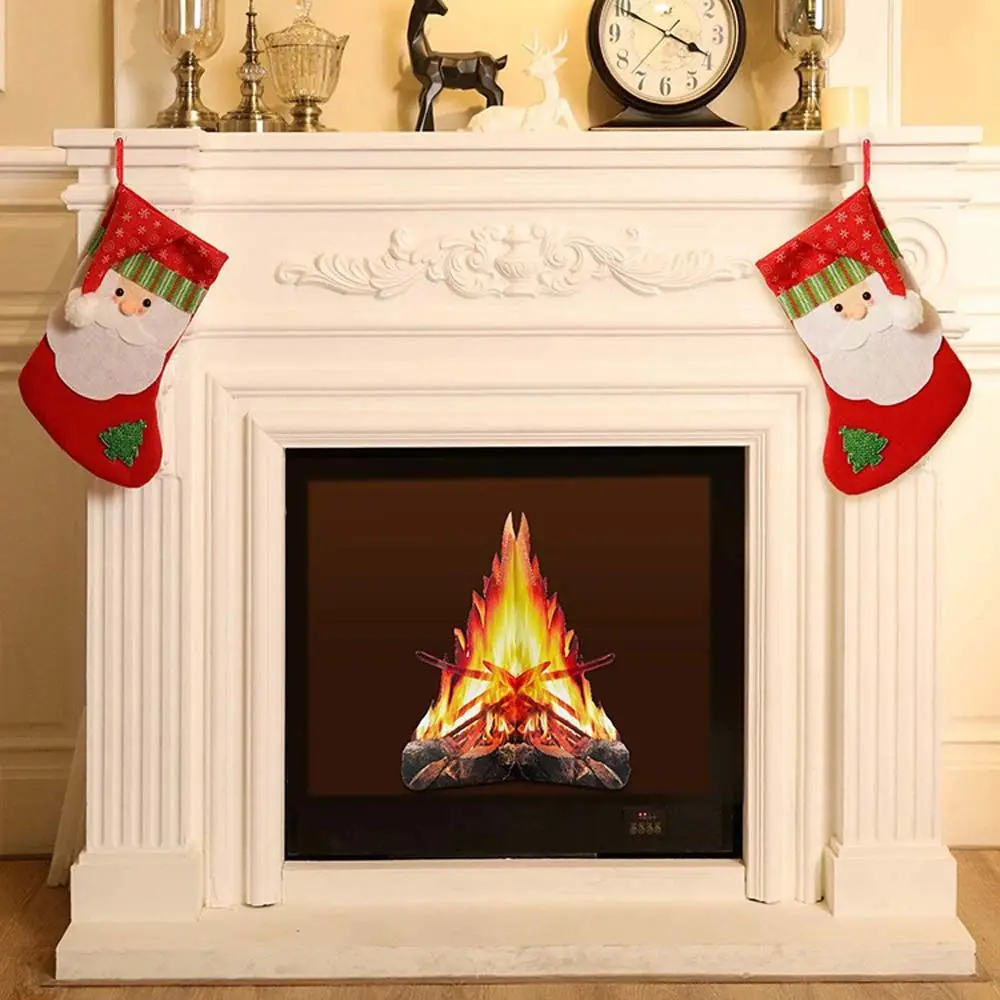 Safe Fake Party Decor Christmas Torch Artificial Bonfire Cardboard Flame Paperboard Campfire Halloween Decoration