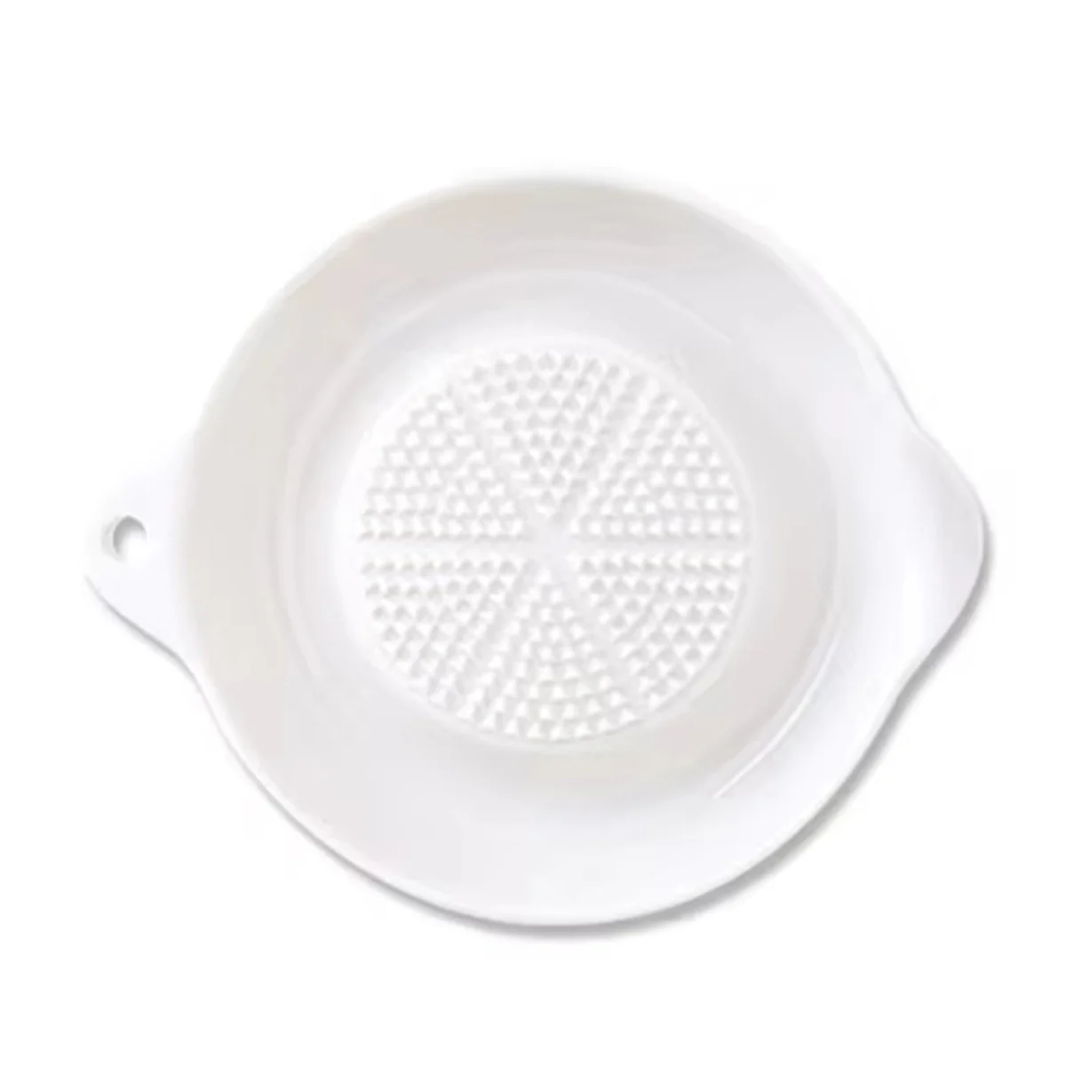 ABFW Ceramic Garlic Grinder Masher - White Porcelain Hand Grinder for Garlic, Ginger, Carrots,Kitchen Grinding Tool