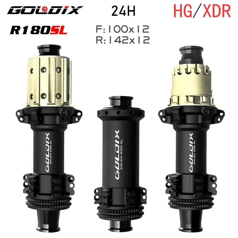 

GOLDIX 180SL Road Hub Ccentral Locking Disc 24 Hole Ratchet 36T Straight Hub Gravel Bicycle for Shimano /SRAM Ultra Light 240g