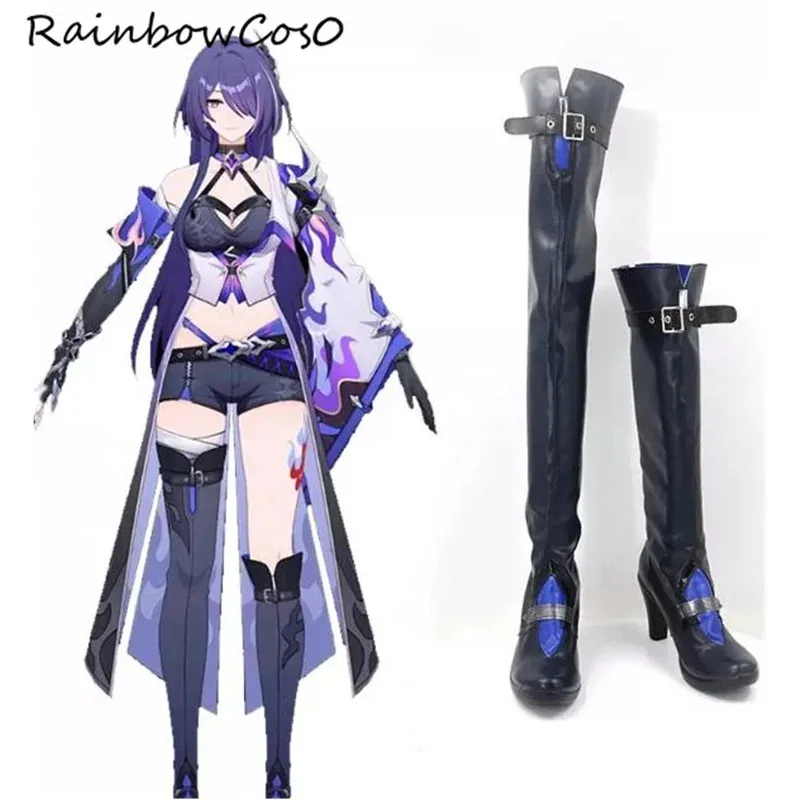 

Acheron Honkai Impact Honkai: Star Rail Cosplay Shoes Boots Game Anime Party Halloween Chritmas RainbowCos0 W3907