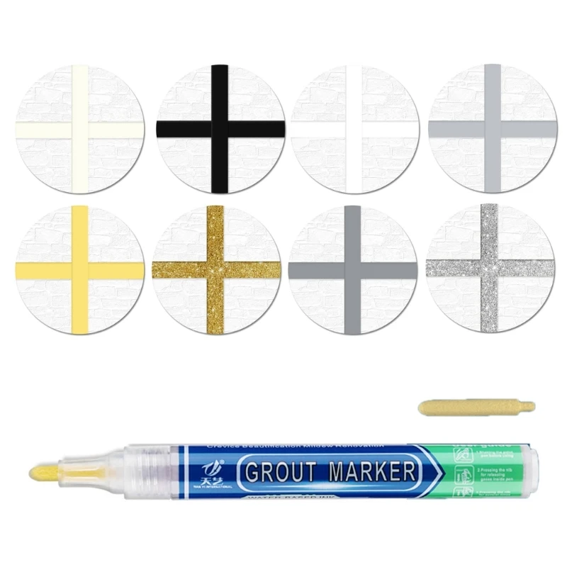 

Waterproof Joint Pen Tile Marker Repair Pens Wall Grout Restorer Pen Grout Filler Pen for Restoring Tile Wall Floor