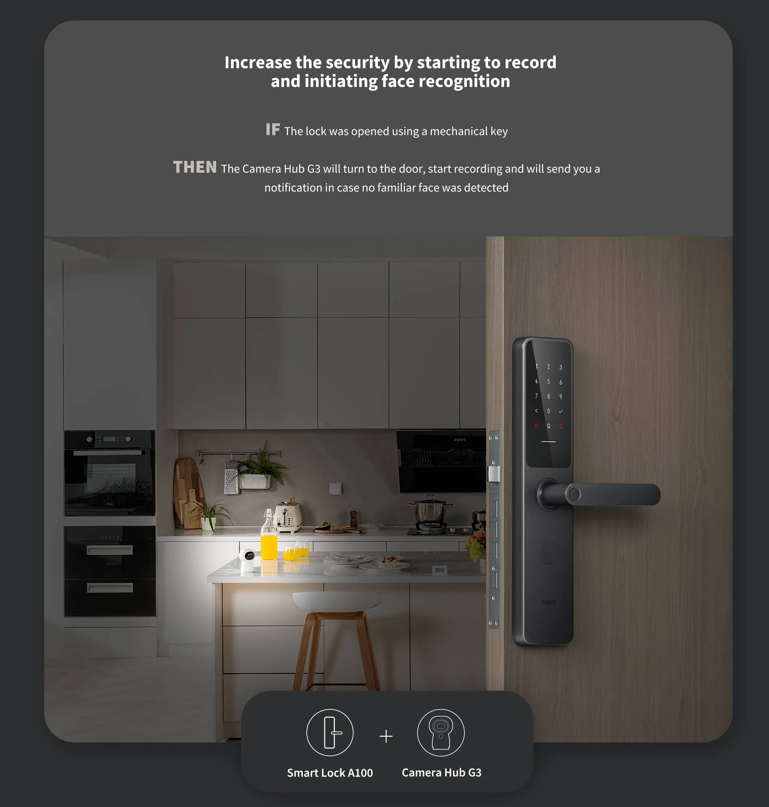 Aqara A100 Pro Smart Door Lock Zigbee Bluetooth 5.0 Fingerprint Unlock A100Pro Door Lock Work with Apple Homekit Aqara Home