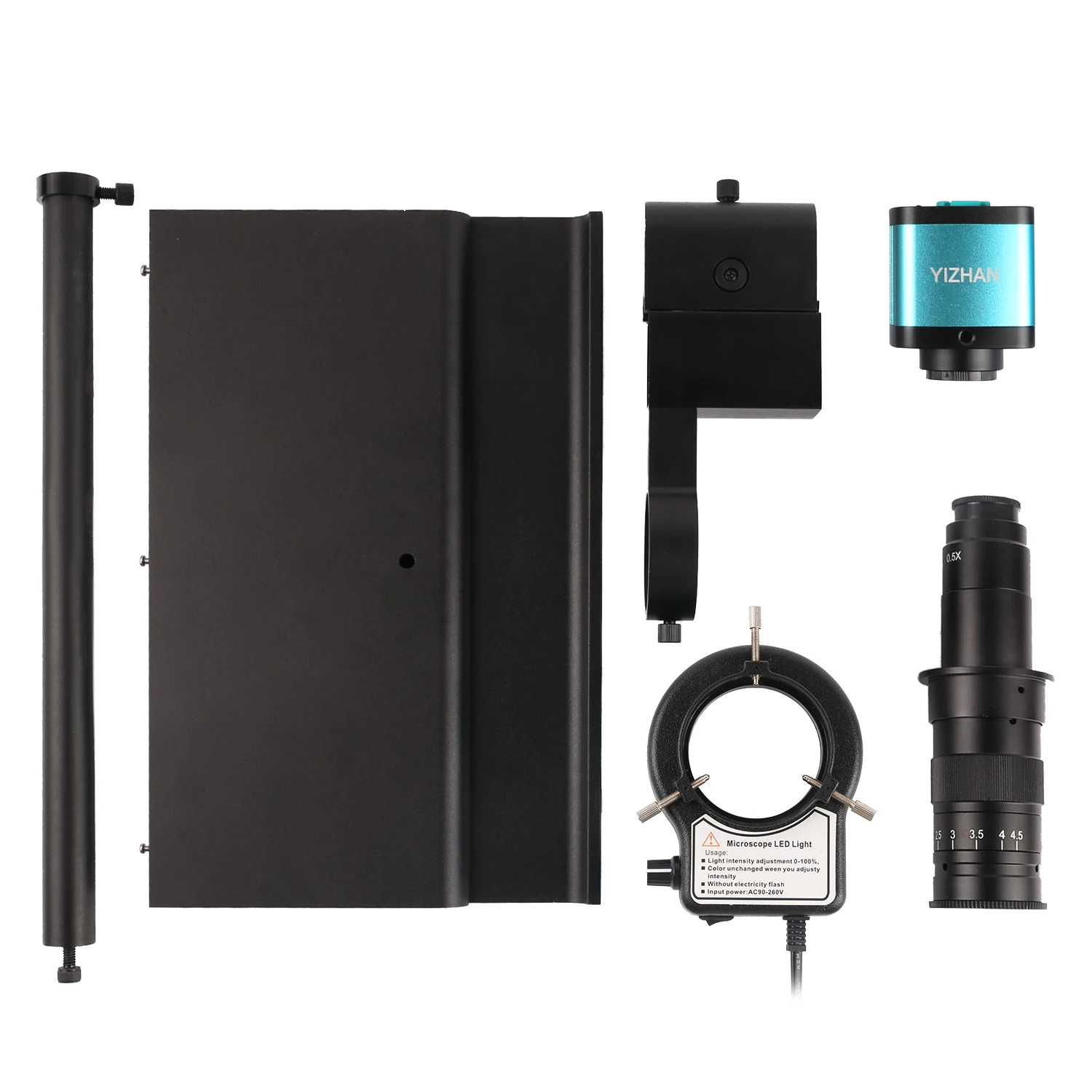 Microscopio Monocular de vídeo Digital, cámara de 48MP, 4K, USB, HDMI, Zoom continuo, 150X, 130X, 180X, lente de montaje en C para reparación de