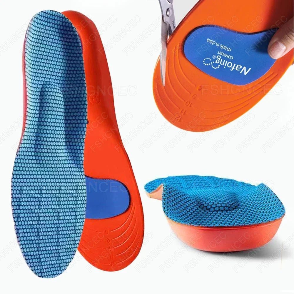 Orthotic Insole Sports Shock Absorption Elasticity Shoe Sole Breathable Inserts for Shoes Woman Man Orthopedic Insoles