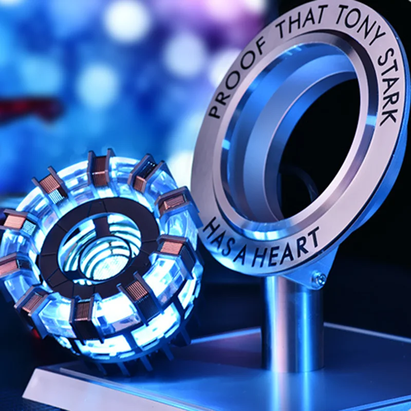Nuevo y Exclusivo Reactor de Arco de Iron Man Mk1 Mk2, Figura de Tony Stark Mark of Vengeance con Luz, Réplica 1:1 del Pecho de Iron Man, Regalo de Navidad
