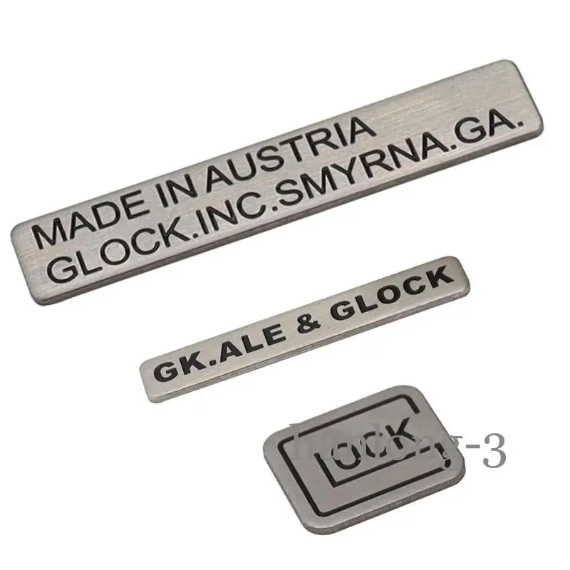 Metal Sticker Logo Decoration DIY, 0.9mm Thickness, Tactical G17, G18, G19