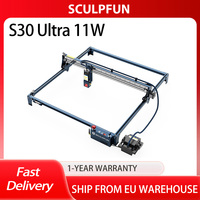 SCULPFUN S30 Ultra 11W Laser Engraver Cutter, Automatic Air Assist, 0.08x0.08mm Laser Focus, 600*600mm, 42-bit Stepping Motor