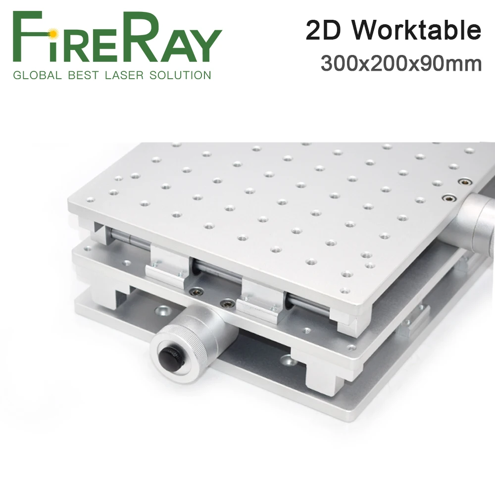 FireRay Laser Marking Machine 2D Worktable 300x220x90mm X-axis Adjustable 0-150mm Y-axis Adjustable 0-190mm Fixed Screws M6