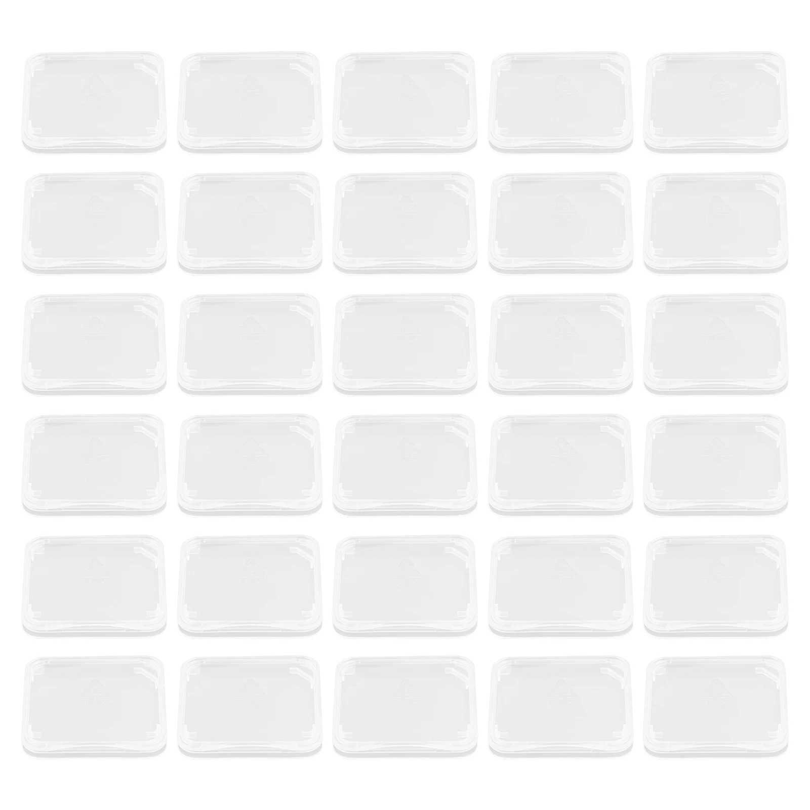 

100 pcs Box Plastic Storage Box Clear Plastic Case 36x36x3.5mm Memory Holder Lightweight Compact Storage Solution