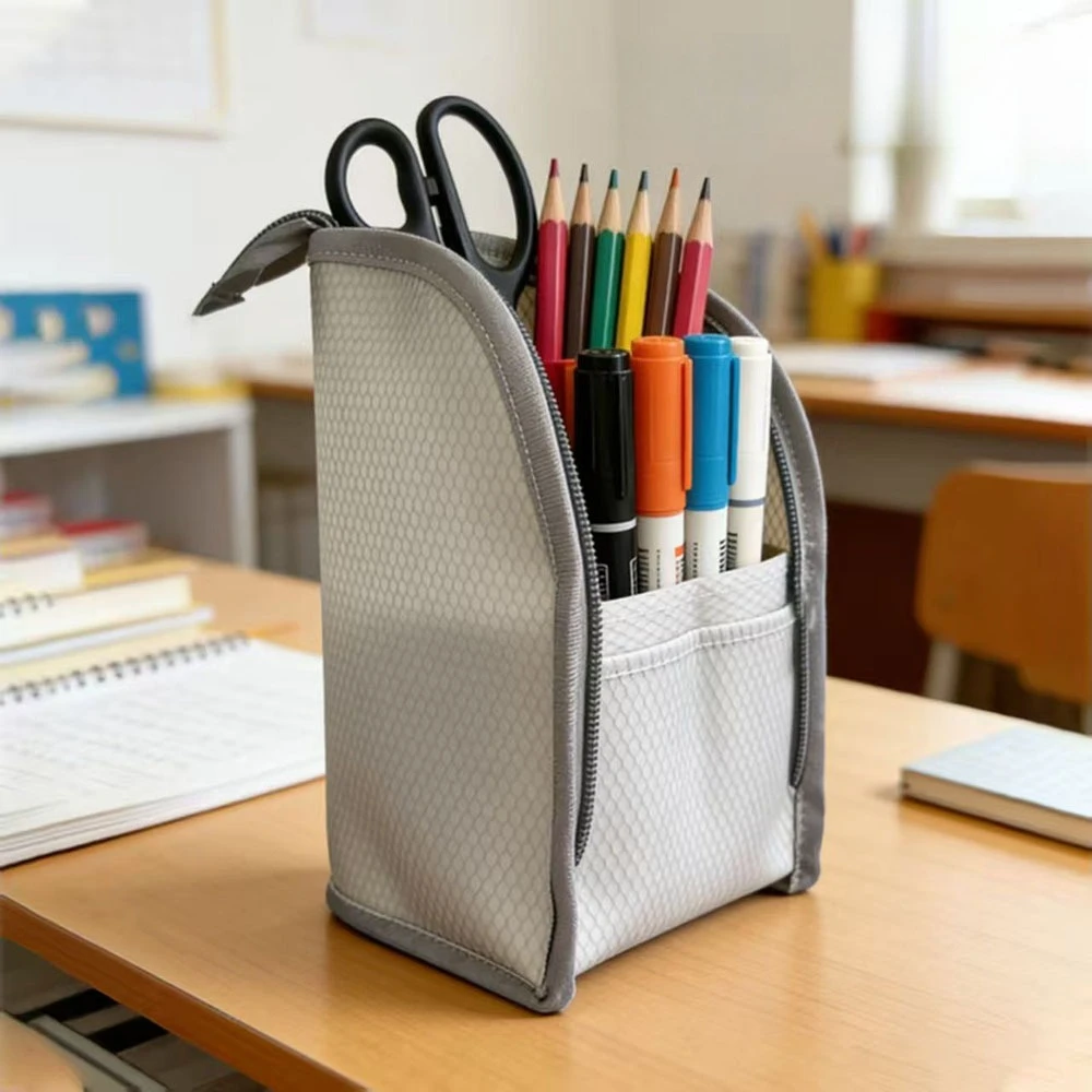 1 Pc Stand Cosmetic Bag for Women Clear Zipper Makeup Bag Travel Female Makeup Brush Holder Organizer Toiletry Bag