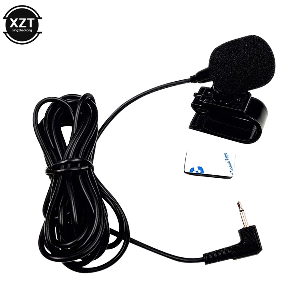 Car Audio Navigation 2.5mm Sticky Microphone Wired Microphone Microphone Stereos Radio Receiver With Bracket and Windproof Foam