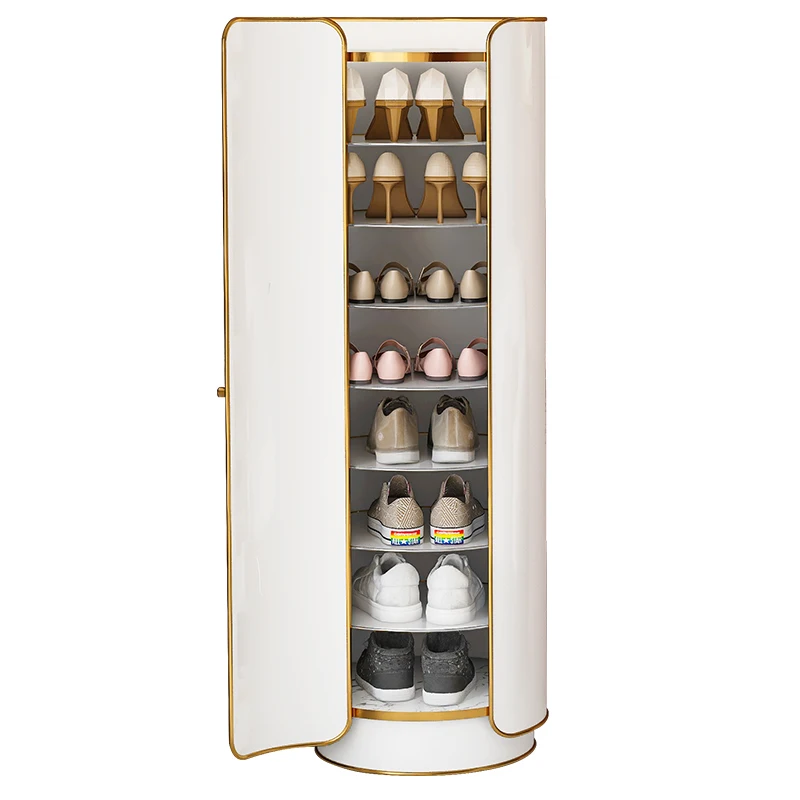 Light luxury creative shoe cabinet with lock, modern simple doorway, small apartment space-saving shoe rack