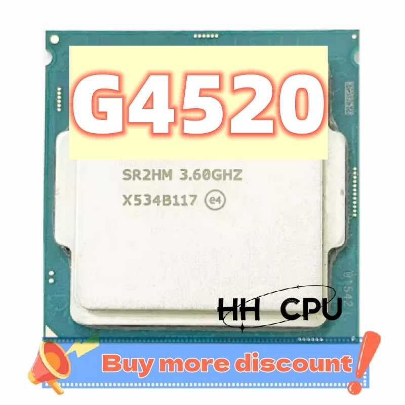 Pentium G4520 3.6 GHz Dual-Core Dual-Thread CPU Processor 3M 51W LGA 1151