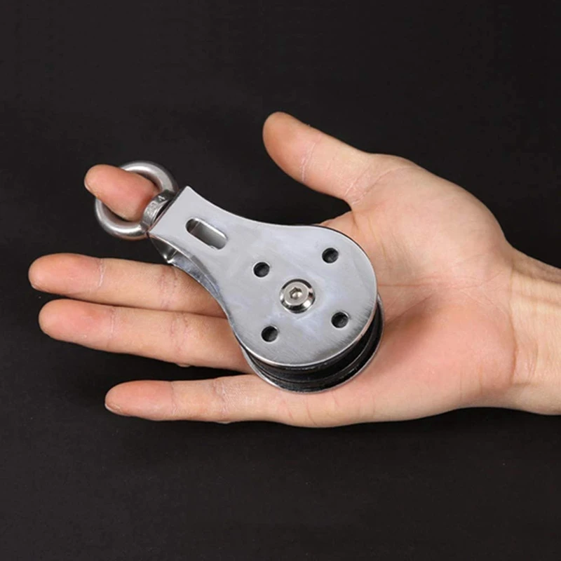 Poulie à roulement 5x300Kg, roue silencieuse de levage, roue de poulie robuste rainurée en U pour équipement d'entraînement, Machine à câble