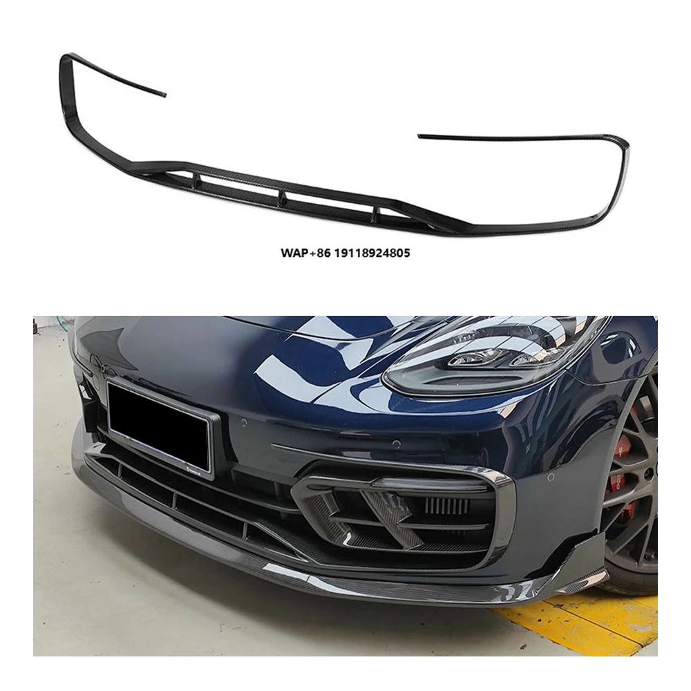 

High Quality True Dry Carbon Fiber Car Spoiler Front Bumper Body Kits Trim 2021-2023 for-Porsche Panamera 971.2 GTS Fender Flare