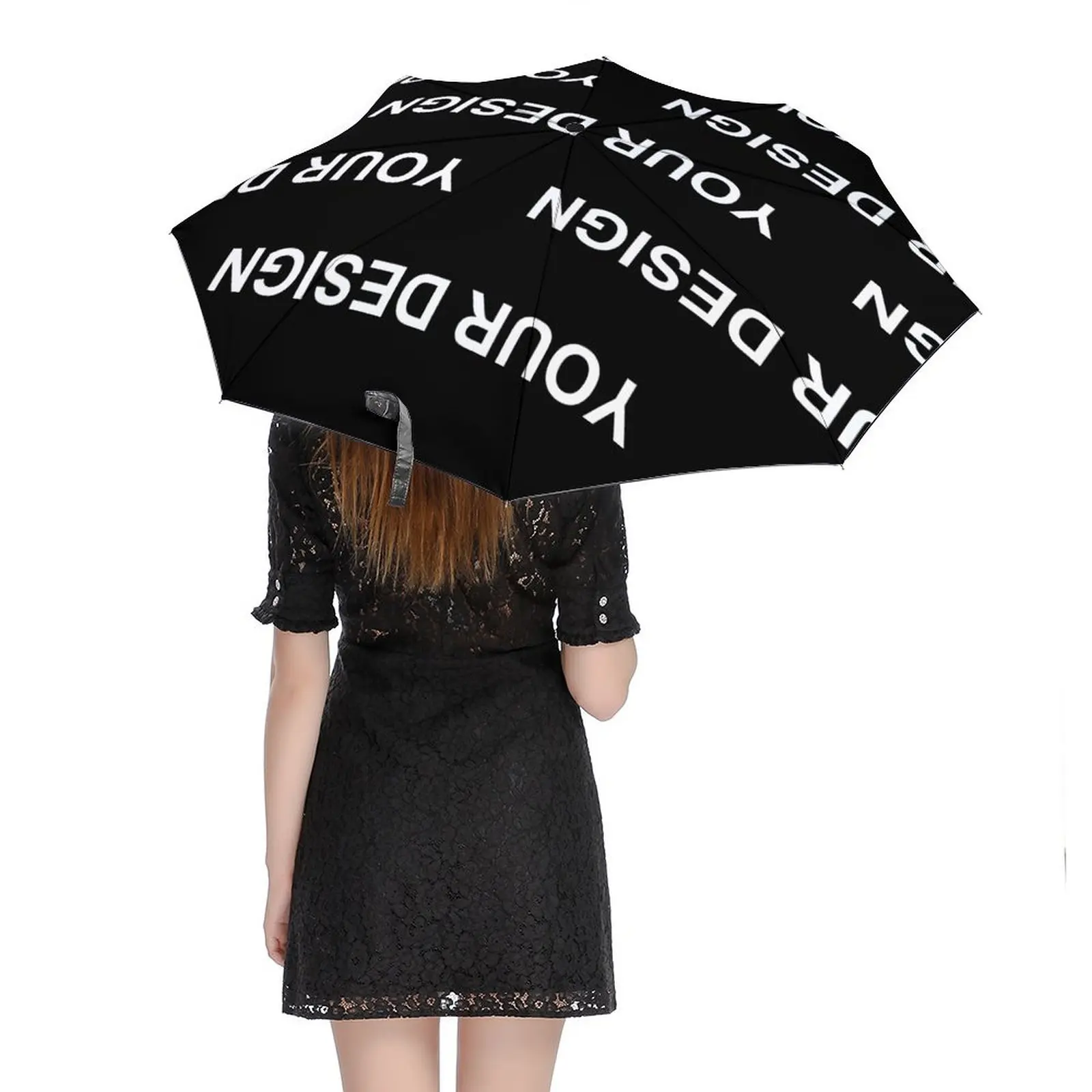 Image Customized 8 Ribs Auto Umbrella Custom Made Portable Umbrella Wind Resistant Carbon Fiber Frame Umbrellas for Men Women