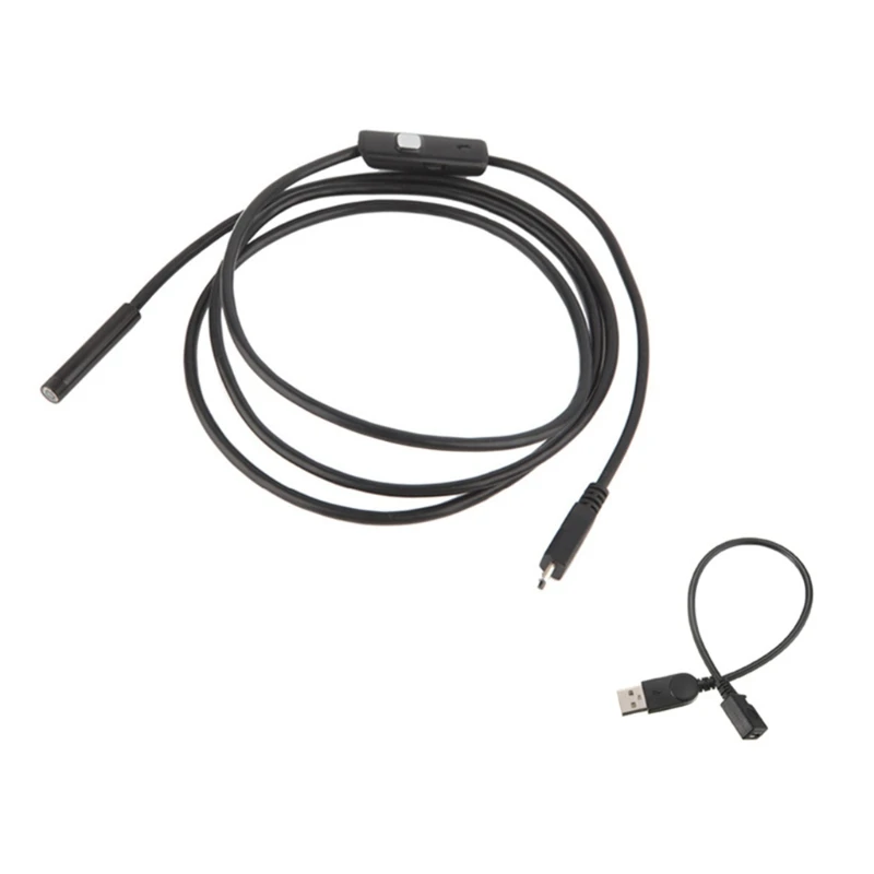 USB Endoscope USB Borescope 7mm Inspection Snake Camera Waterproof with 6 LED Lights Applicable Android Phones Durable