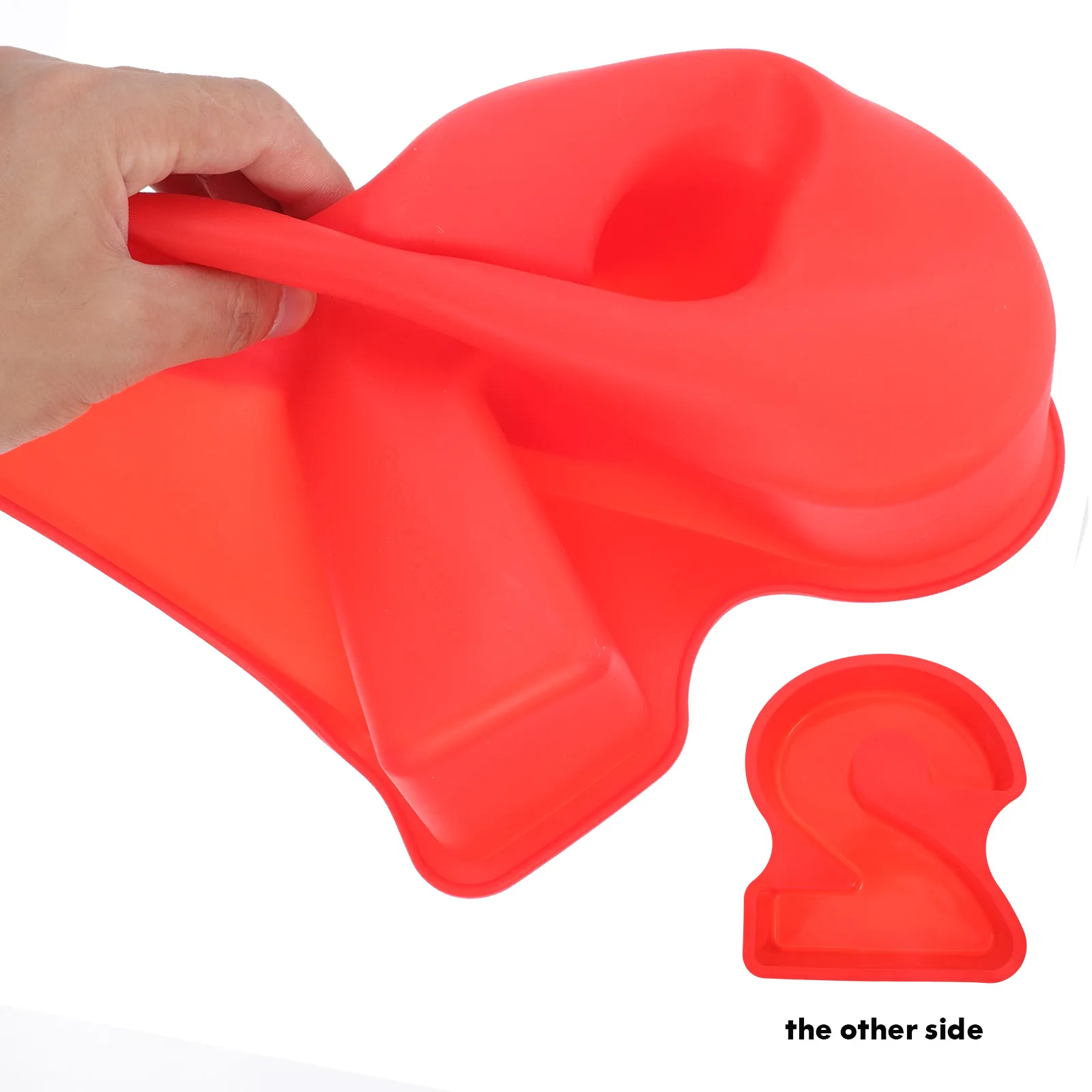 

Digital Cake Mold Number 1 Pan 3D Red Silicone Large Size Shaped Molds for Baking pans number cake molds household baking tool
