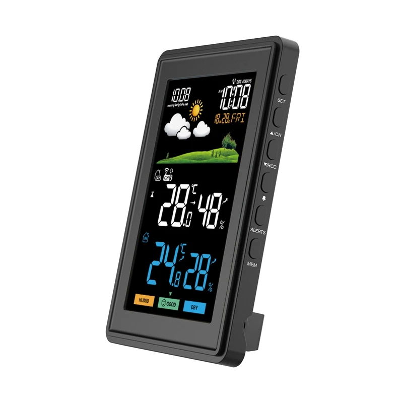 Baldr -40℃~60℃ Weather Forecast Digital Temperature Humidity Instruments Meter Barometer Snooze Alarm Wireless Weather Station
