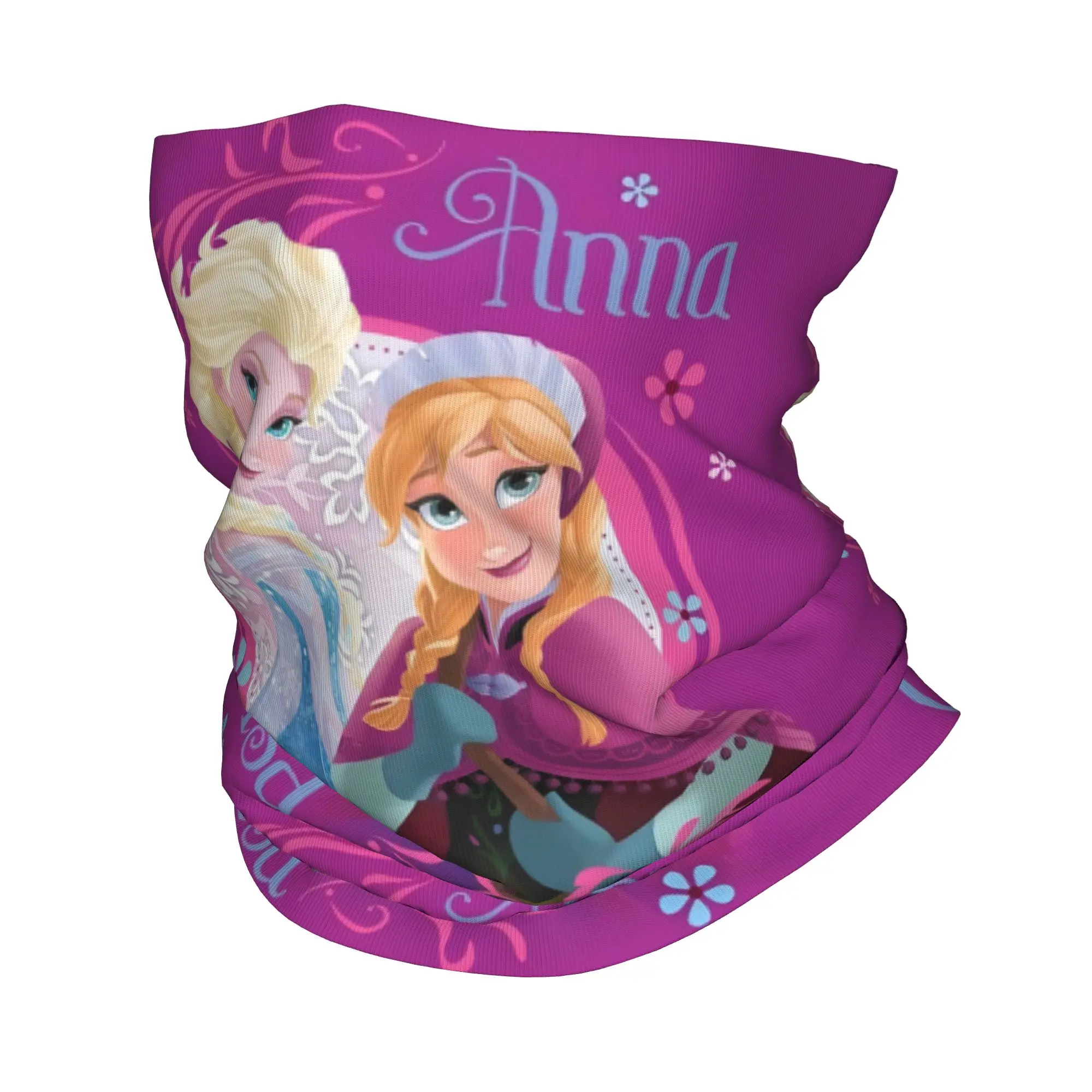 Pañuelo Multifuncional Personalizado de Anna y Elsa para Cuello, Bufanda de Invierno para Esquí y Senderismo, Cubre Rostro de Frozen para Hombre y Mujer